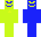 half yellow half blue