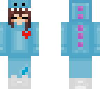 no holes frisk in dinosoar onesie 