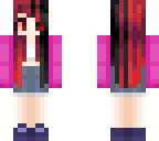 red and black haired girl
