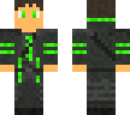 green trenchcoat