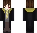 ticci toby in a hufflepuff uniform