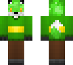 green fox with charas clothes