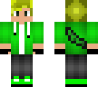 no hood yellow hair boy green