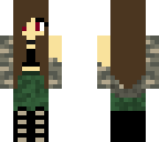 girl with a green heart