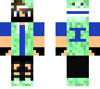 green and blue boy