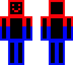 neon red and blue