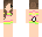 cute girl bear swim suit