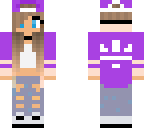 purple adidas girl
