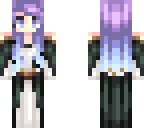 lovely moon with damn blue and purpgle hair