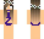 purple bathing suit girl