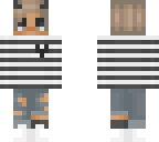 white and black stripped shirt