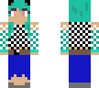 cute mint hair girl