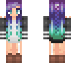 edit of purple and green hair girl