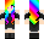 girl with rainbow hair