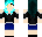 girl with teal bangs