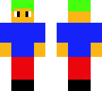 boy with blue shirt and green hair