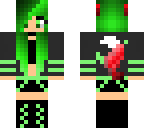 green wherewolves with red ears and tail