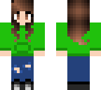 green hoodie girl