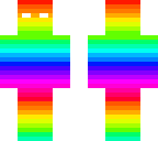 rainbow steve with white eyes