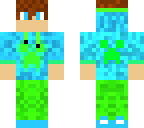 blue green gamer boy