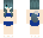 navy blue girl ina swimsuit