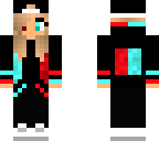 red and teal gamer girl