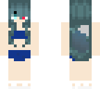 navy blue girl in a swimsuit