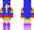 rainbow edit blue hair