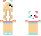 pink and blue panda