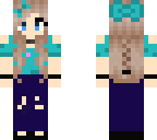 brown haired and teal