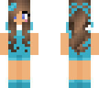 brunette teal eyelashes