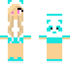 blue panda girl