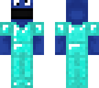 cookie monster with diamond armor eyes