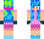 wolf girl with blue hair