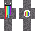 grey blob monsterthrowing up rainbows