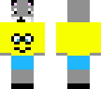 wolf with minion shirt