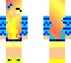 yellow and blue sunset girl