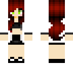 red woman in white