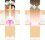 flower girl with pink shorts