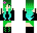 beauty with green hair