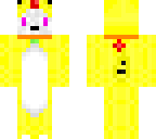 dog in a ampharos costume