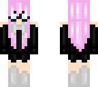 pink hair glasses girl