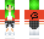 cool green hair girl