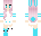 kawaii bunny girl blue
