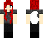 red haired white wolf girl