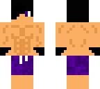 a purple guy at the beach