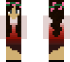 edit of flower crown with gradient dress