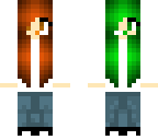 orange and green gamer girls