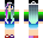 blue hair and purple streak
