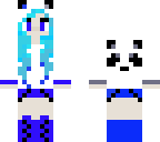 blue haired panda